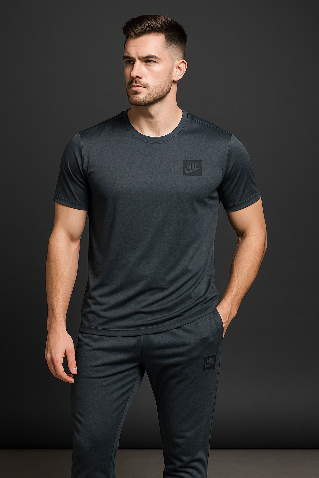 Men’s Signature Nike Gray Tracksuit Set Aasan Wear