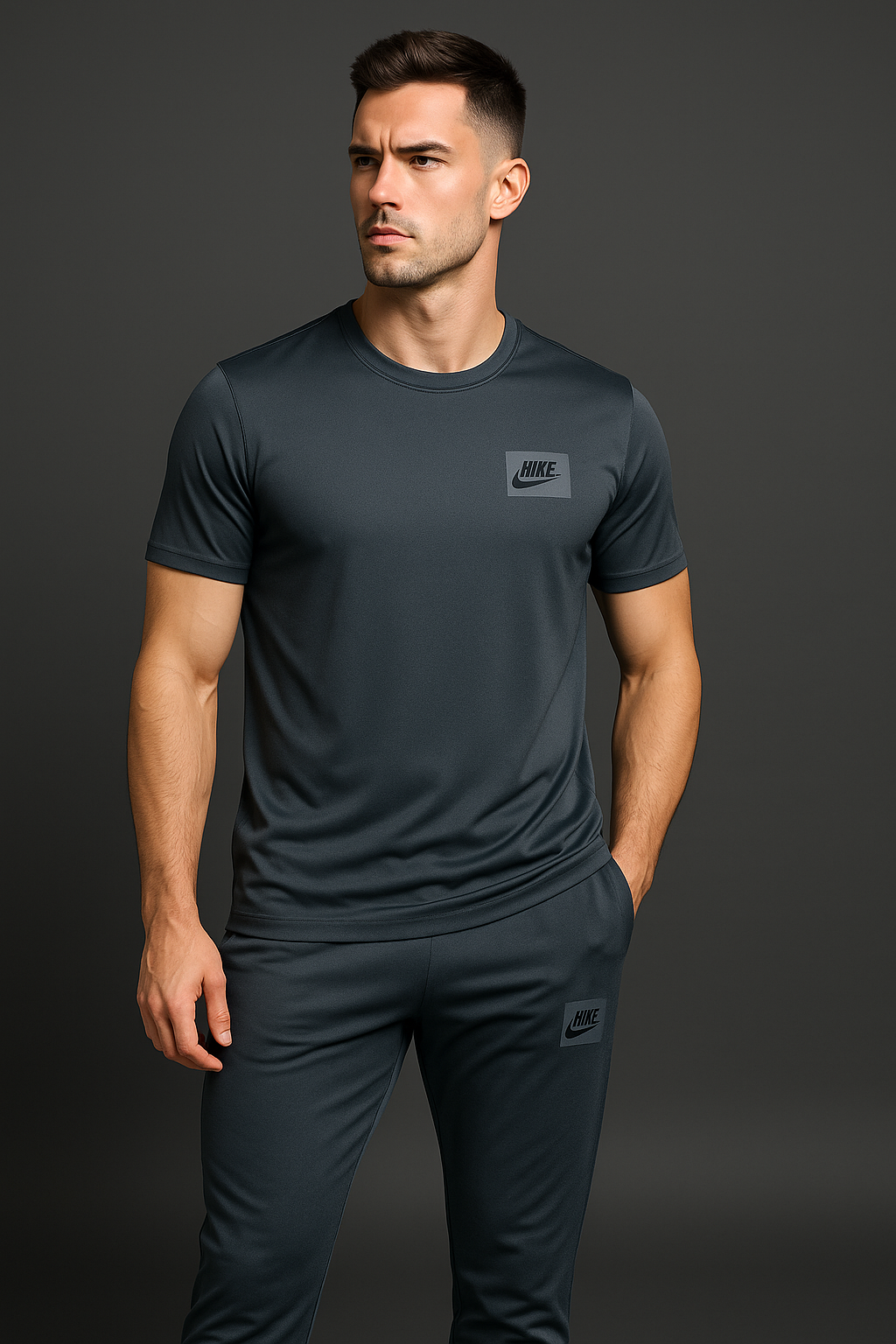 Men’s Signature Nike Gray Tracksuit Set Aasan Wear