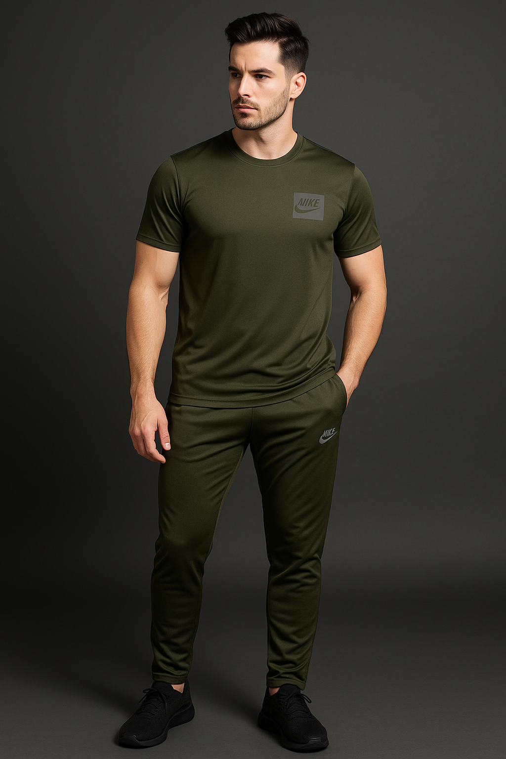 Men’s Signature Nike Reddish-brown Tracksuit Set